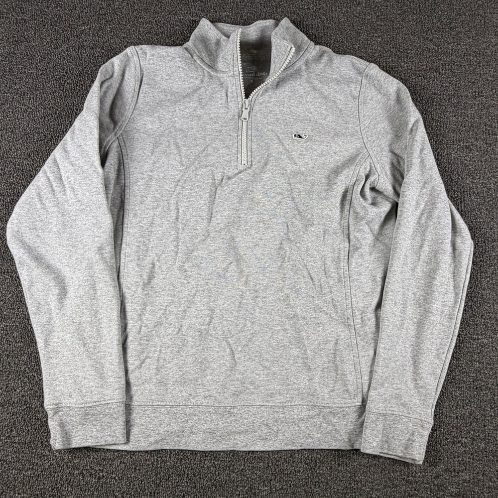 Vineyard Vines Pullover Mens S 2K0395 Gray Quarter Zip EUC